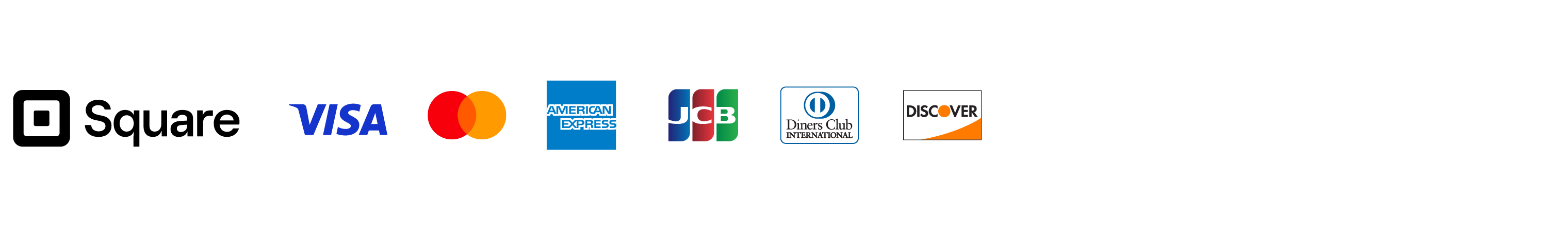 Supported Credit Cards